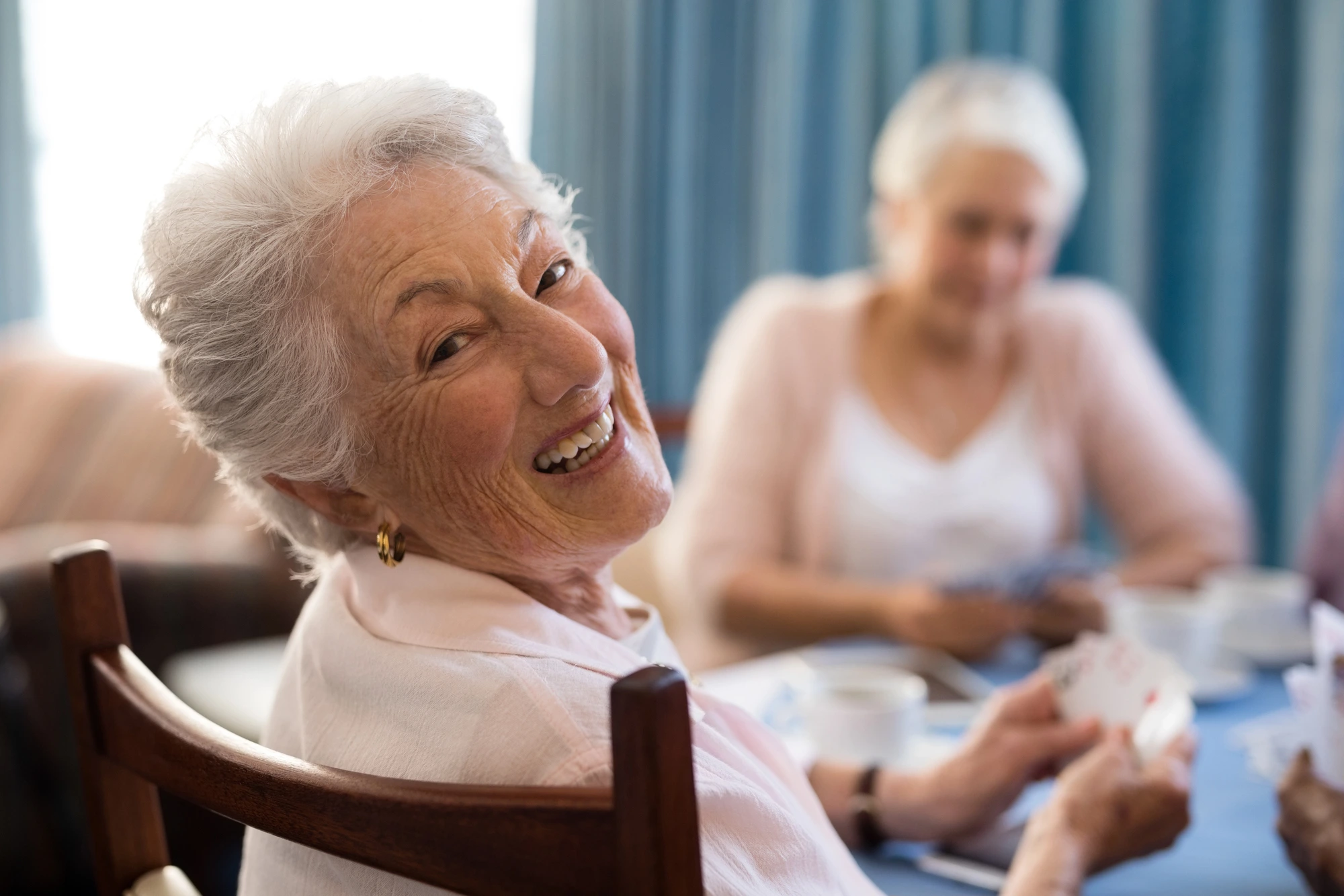 happy elders at assisted living in Lake Forest