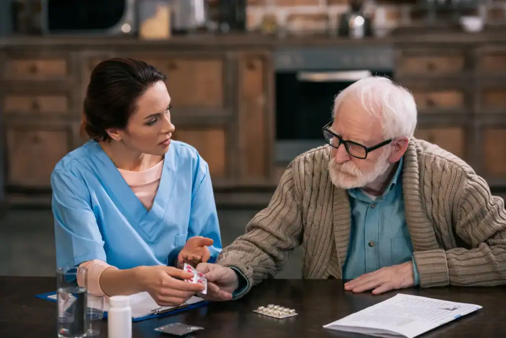 man receiving dementia care in Chicago